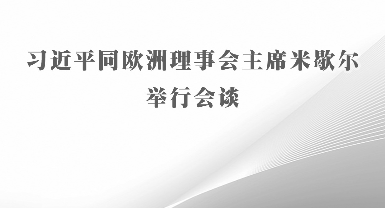 习近平同欧洲理事会主席米歇尔举行会谈